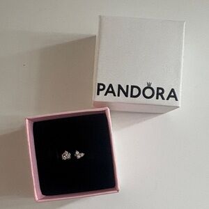 Pandora Silver Heart-Shaped Earrings